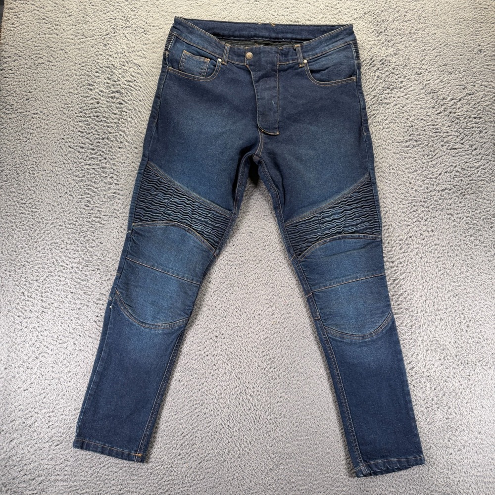 Fashion Brand Jeans Men's 34x31 Cotton Denim Straight Leg High Rise Workwear